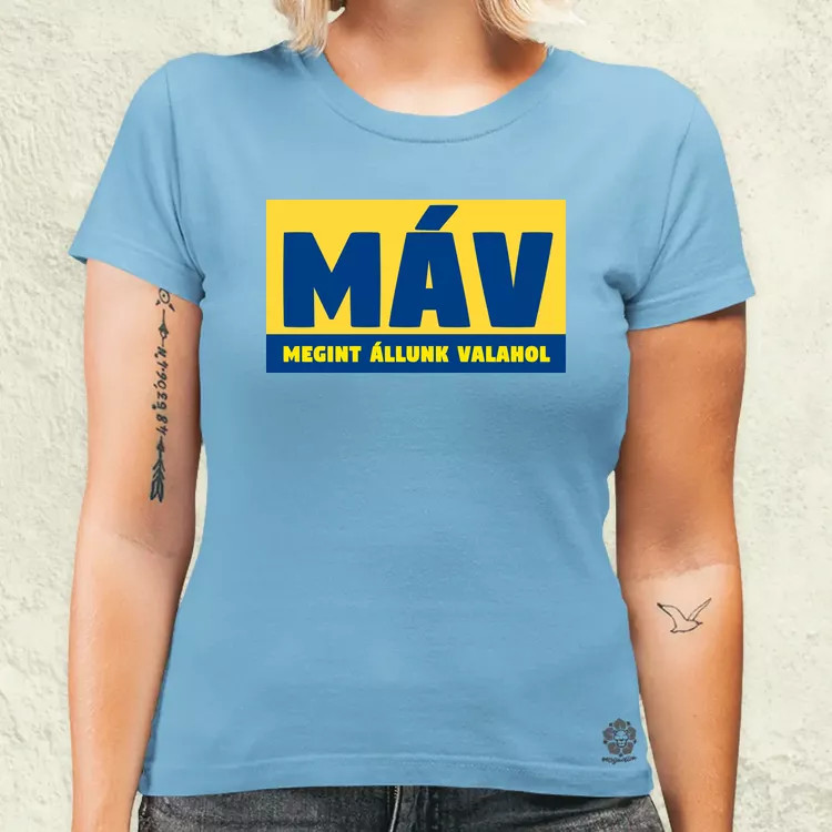 MÁV színes női póló