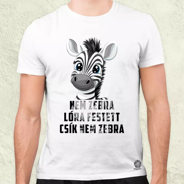Nem zebra férfi póló