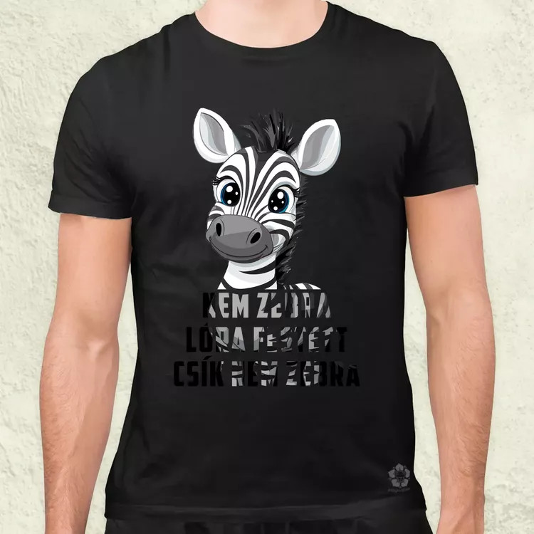 Nem zebra férfi póló