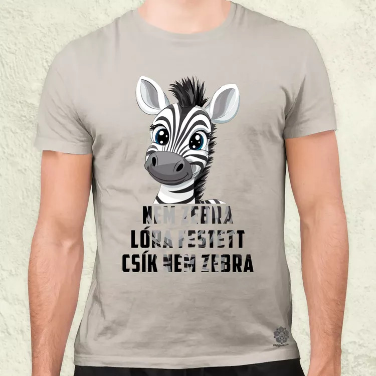 Nem zebra férfi póló