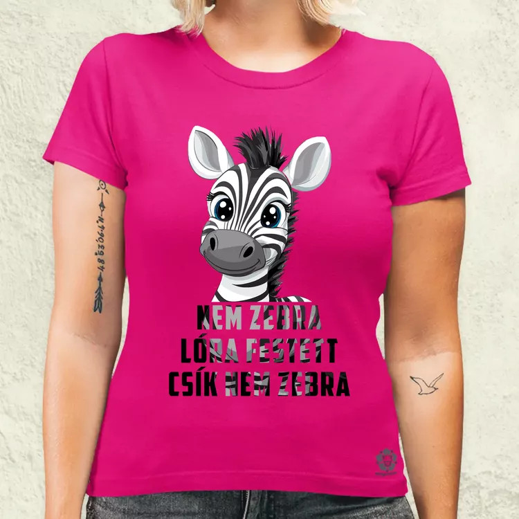 Nem zebra női póló