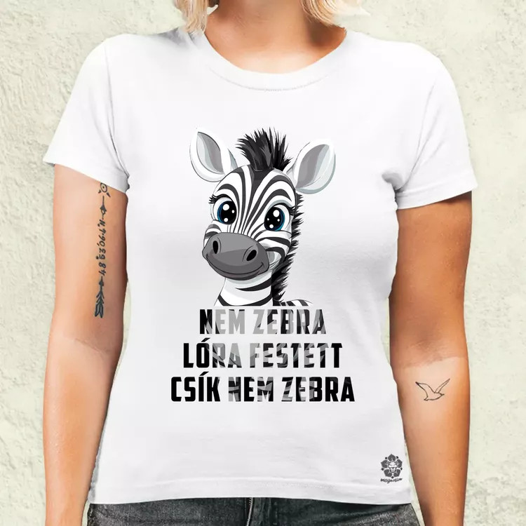 Nem zebra női póló