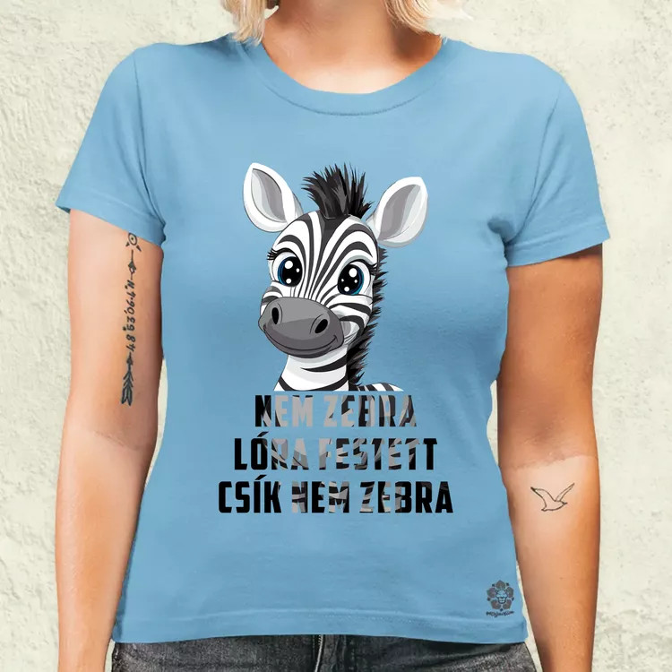 Nem zebra női póló