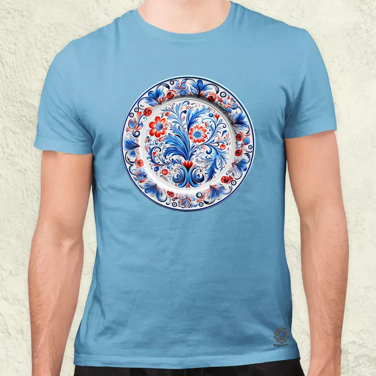 Magyar népi porcelán v16 férfi póló