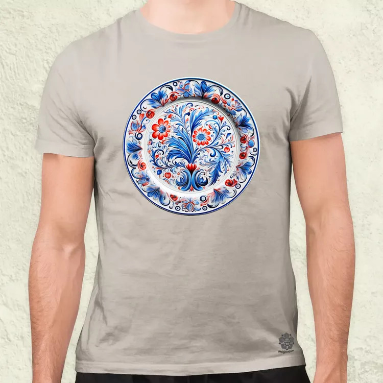 Magyar népi porcelán v16 férfi póló