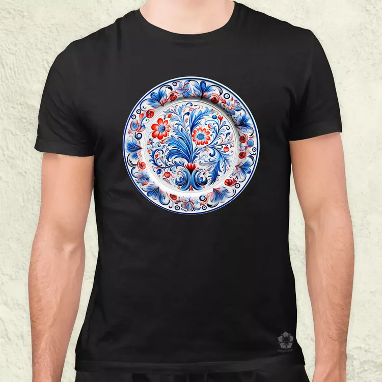 Magyar népi porcelán v16 férfi póló