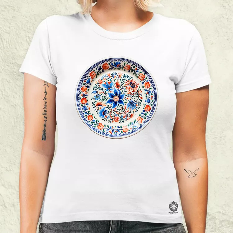 Magyar népi porcelán v9 női póló