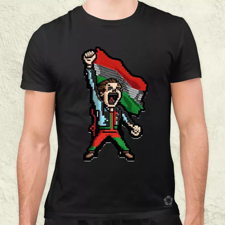 Pixelart forradalmár v2 férfi póló