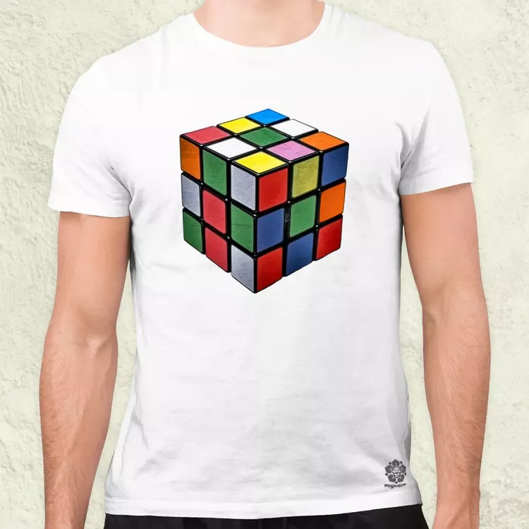 Rubik kocka férfi póló