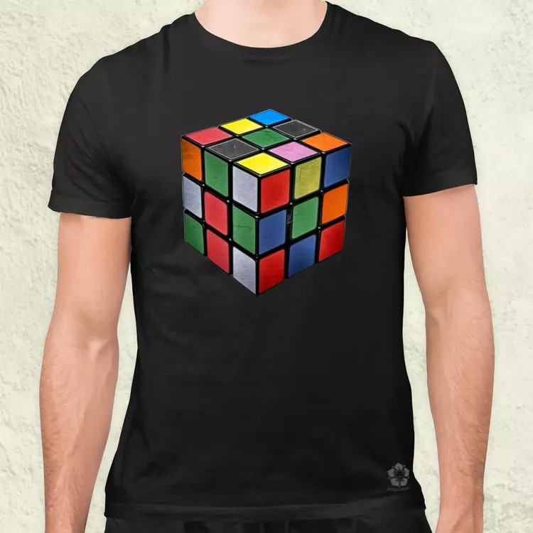 Rubik kocka férfi póló