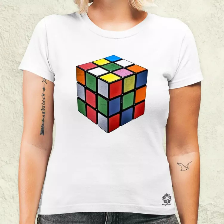 Rubik kocka női póló