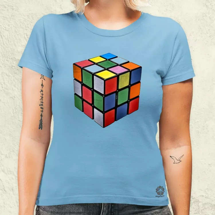 Rubik kocka női póló