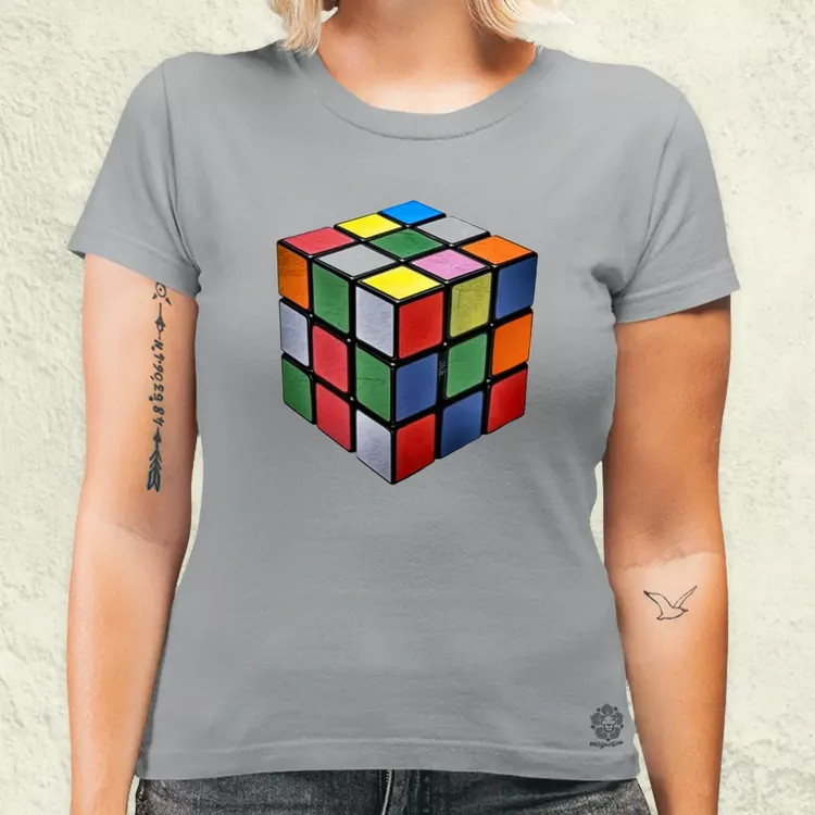 Rubik kocka női póló