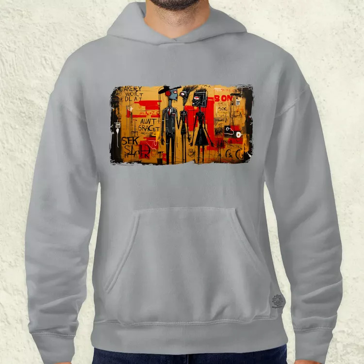 Basquiat Párban v4 férfi pulóver