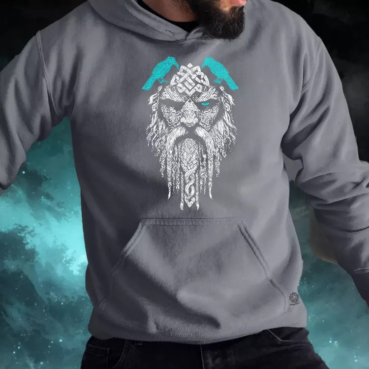 Odin, Hugin és Munin rúna férfi pulóver
