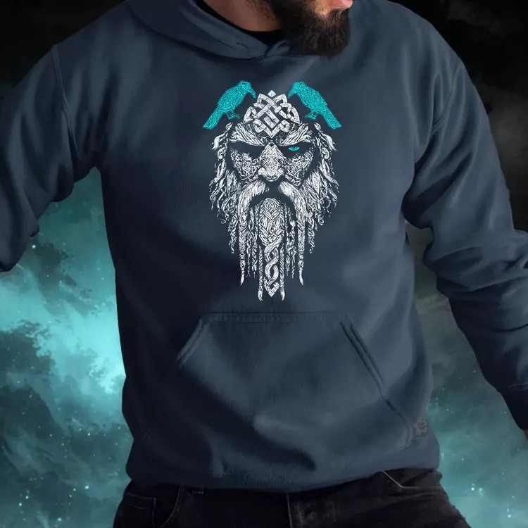 Odin, Hugin és Munin rúna férfi pulóver
