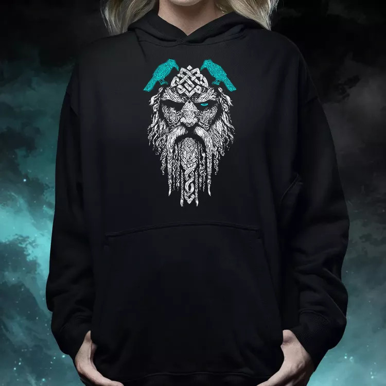 Odin, Hugin és Munin rúna női pulóver