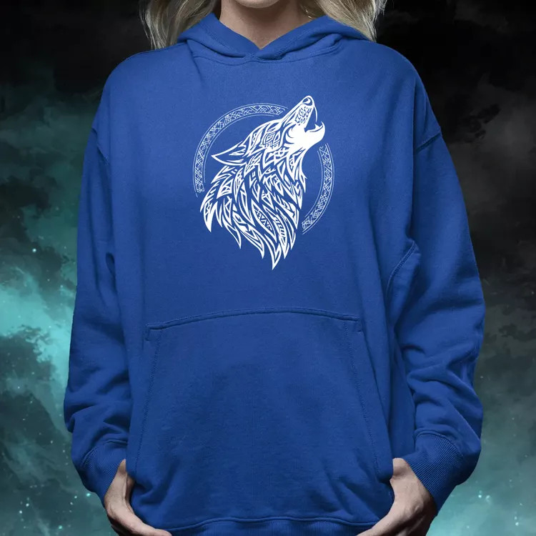 Rúna Fenrir fehér női pulóver