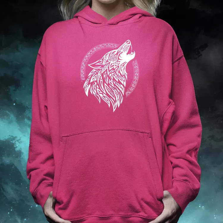 Rúna Fenrir fehér női pulóver