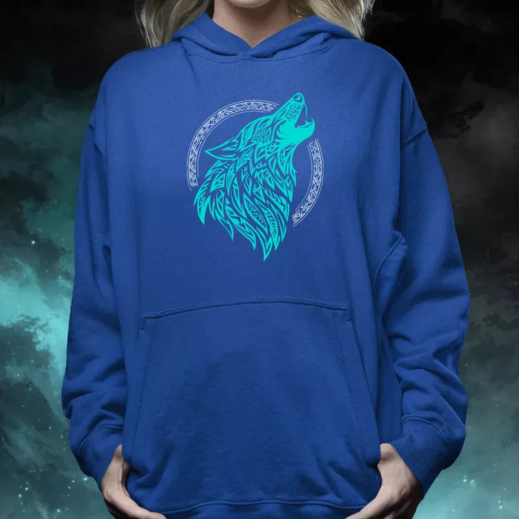 Rúna Fenrir türkiz női pulóver
