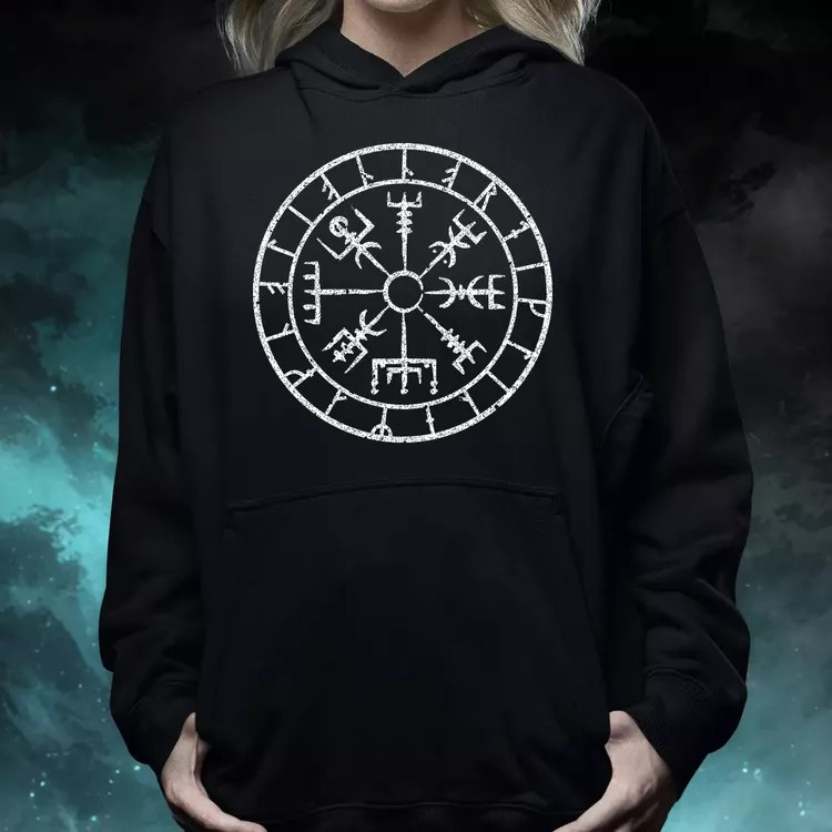 Vegvísir fehér női pulóver