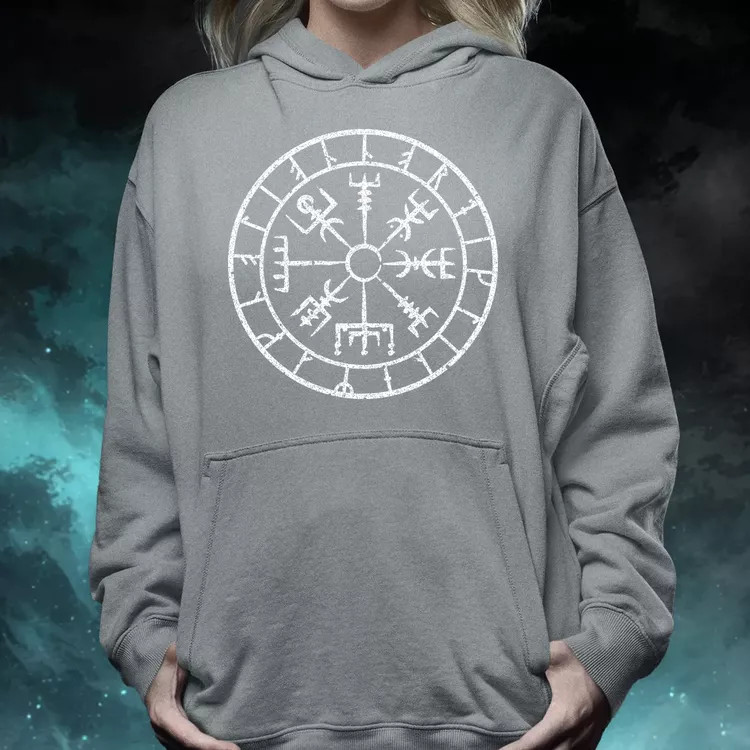 Vegvísir fehér női pulóver