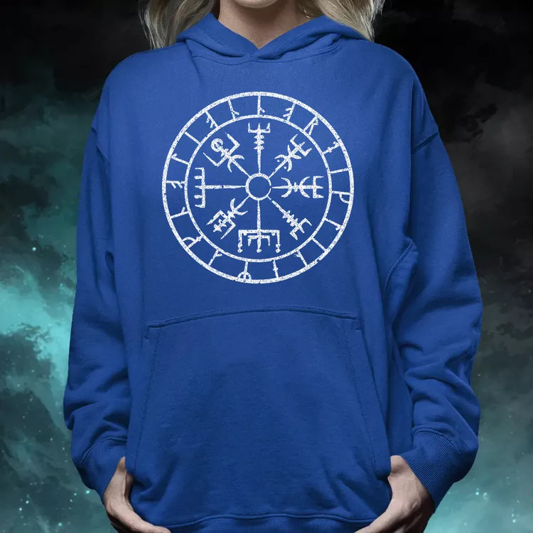 Vegvísir fehér női pulóver