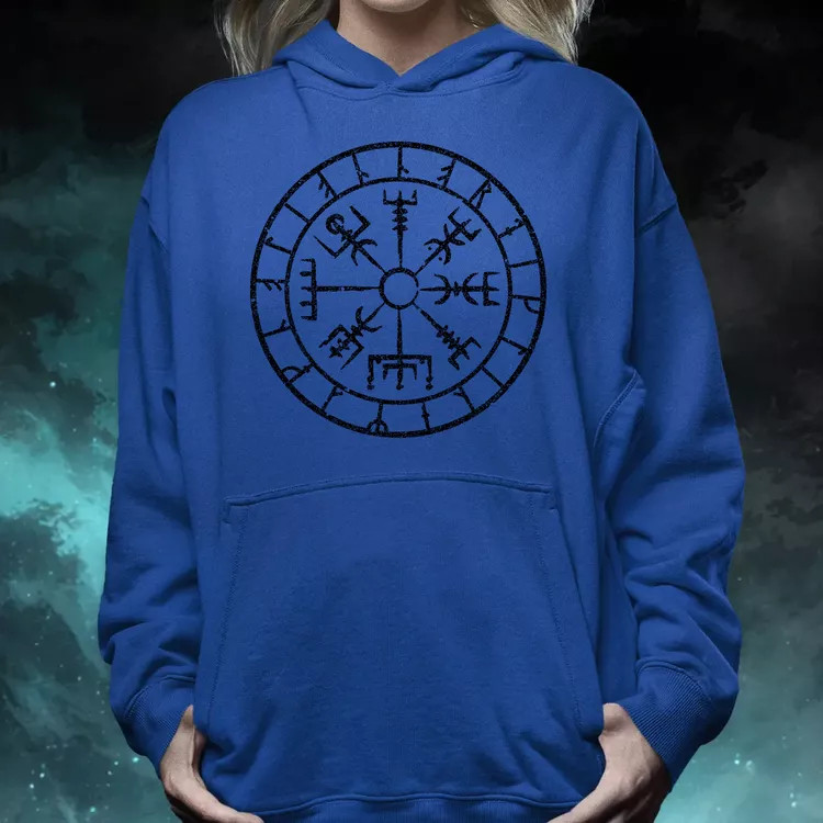 Vegvísir fekete női pulóver