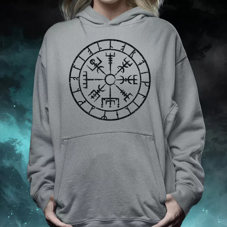 Vegvísir fekete női pulóver