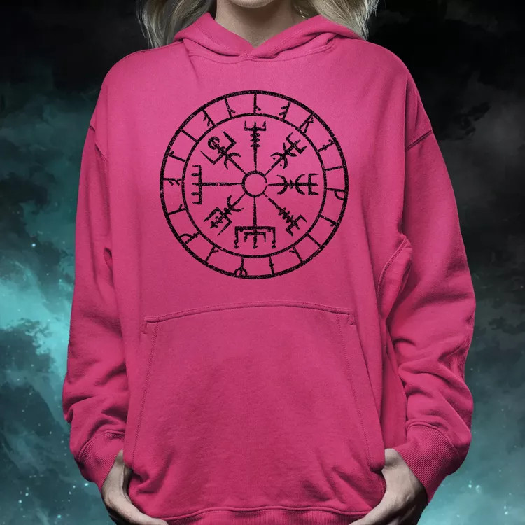 Vegvísir fekete női pulóver