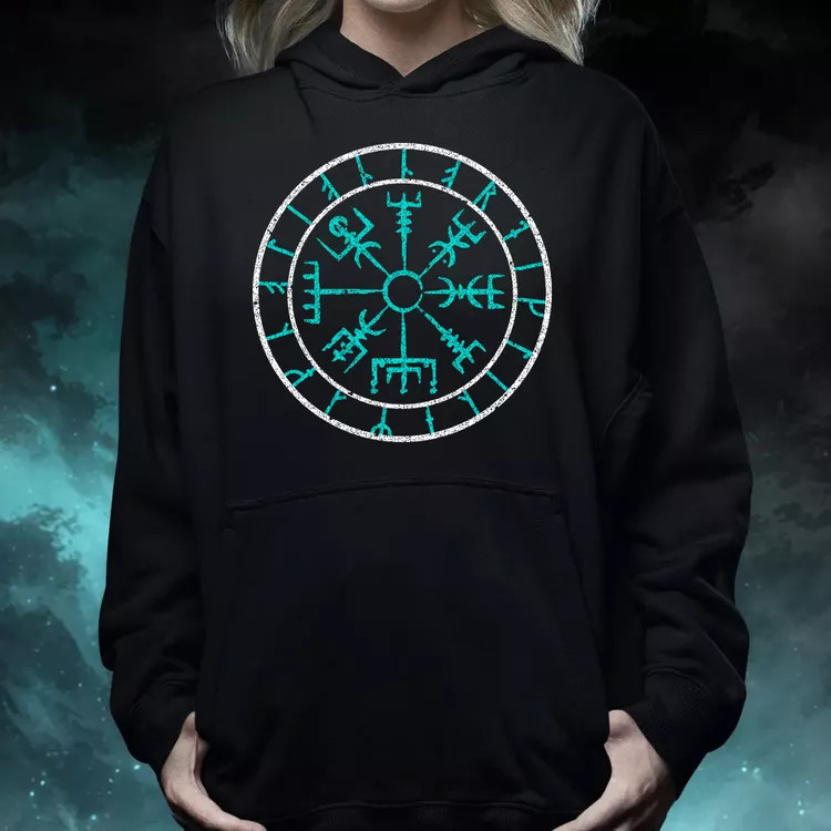 Vegvísir türkiz női pulóver