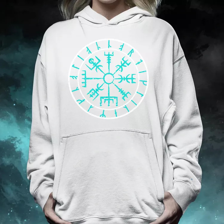 Vegvísir türkiz női pulóver
