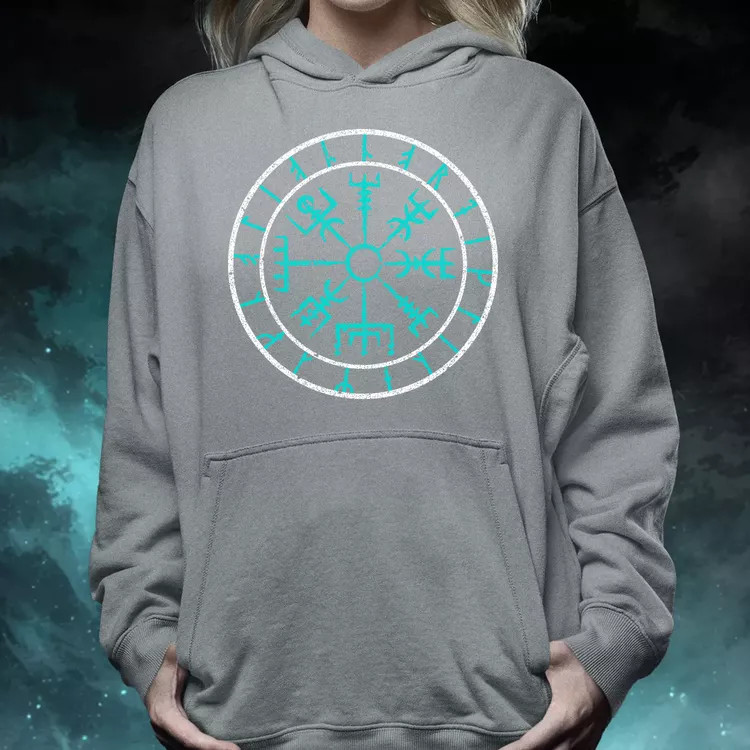 Vegvísir türkiz női pulóver