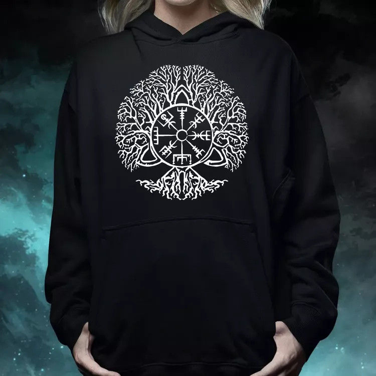 Vegvísir Yggdrasil női pulóver