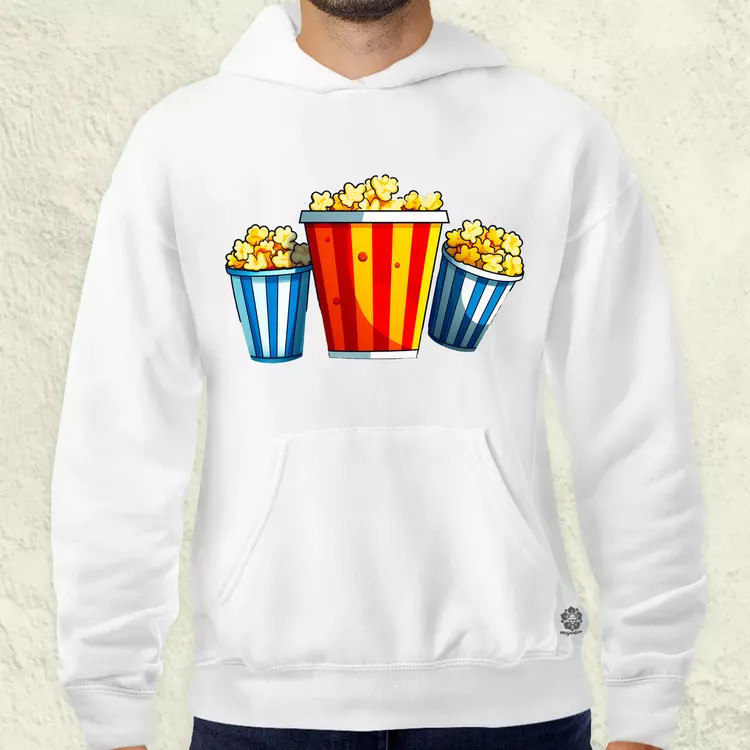 Pop art popcorn férfi pulóver