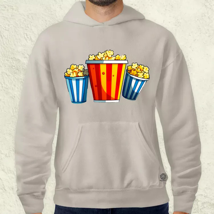 Pop art popcorn férfi pulóver