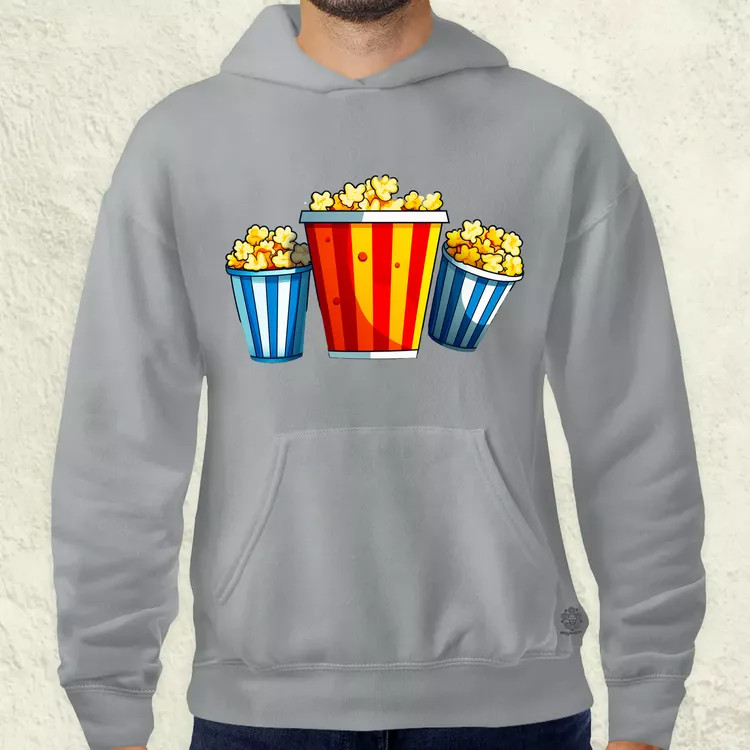 Pop art popcorn férfi pulóver