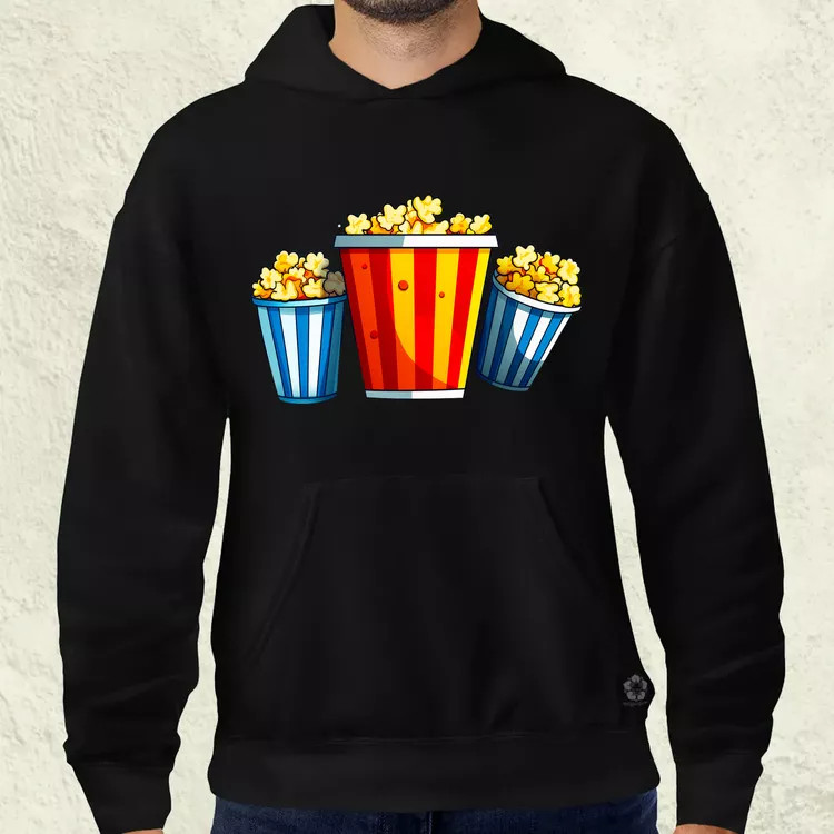 Pop art popcorn férfi pulóver