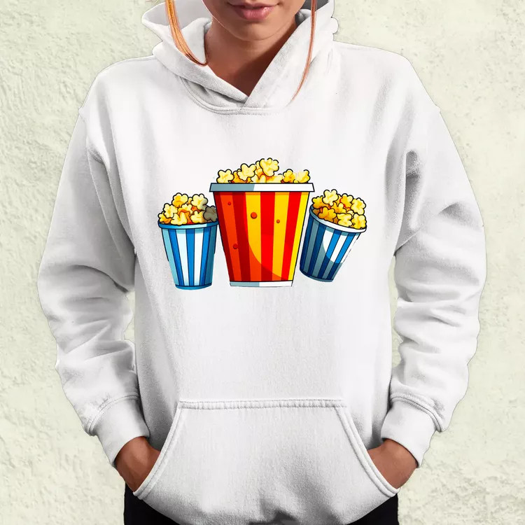 Pop art popcorn női pulóver