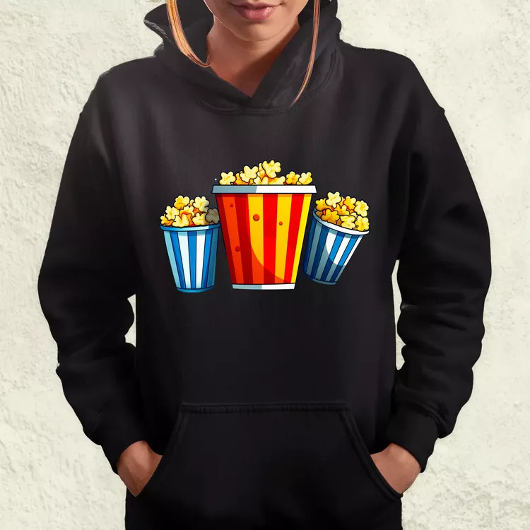 Pop art popcorn női pulóver