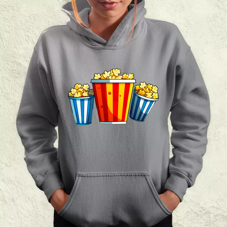 Pop art popcorn női pulóver