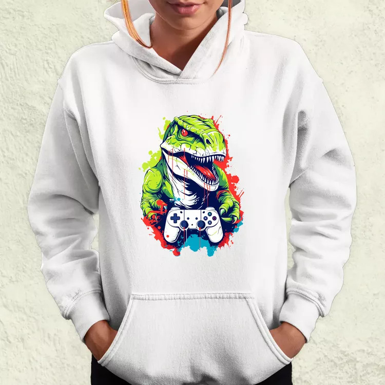 Gamer T-rex v1 női pulóver