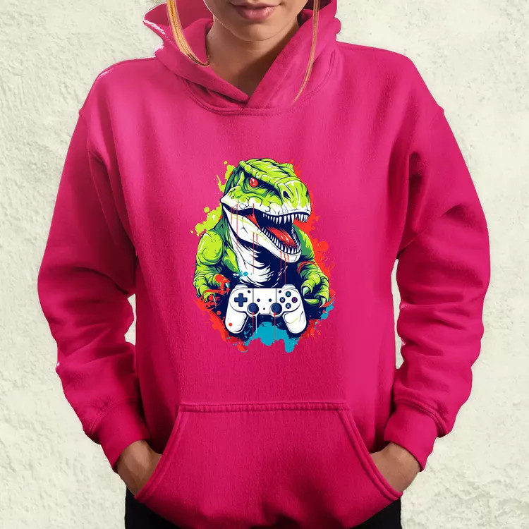Gamer T-rex v1 női pulóver
