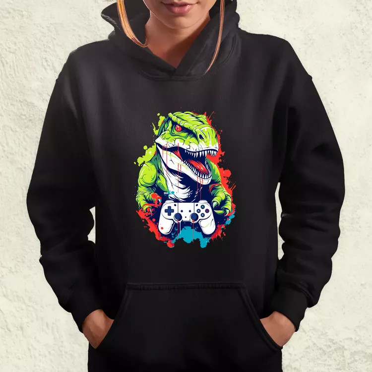 Gamer T-rex v1 női pulóver