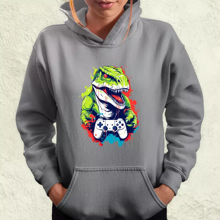 Gamer T-rex v1 női pulóver