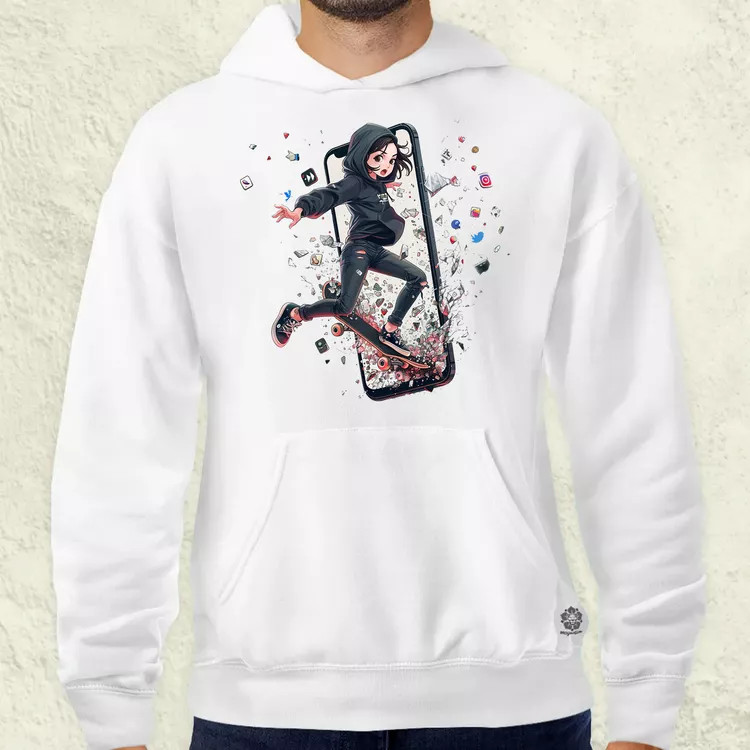 Influenszer chibi lány v7 férfi pulóver