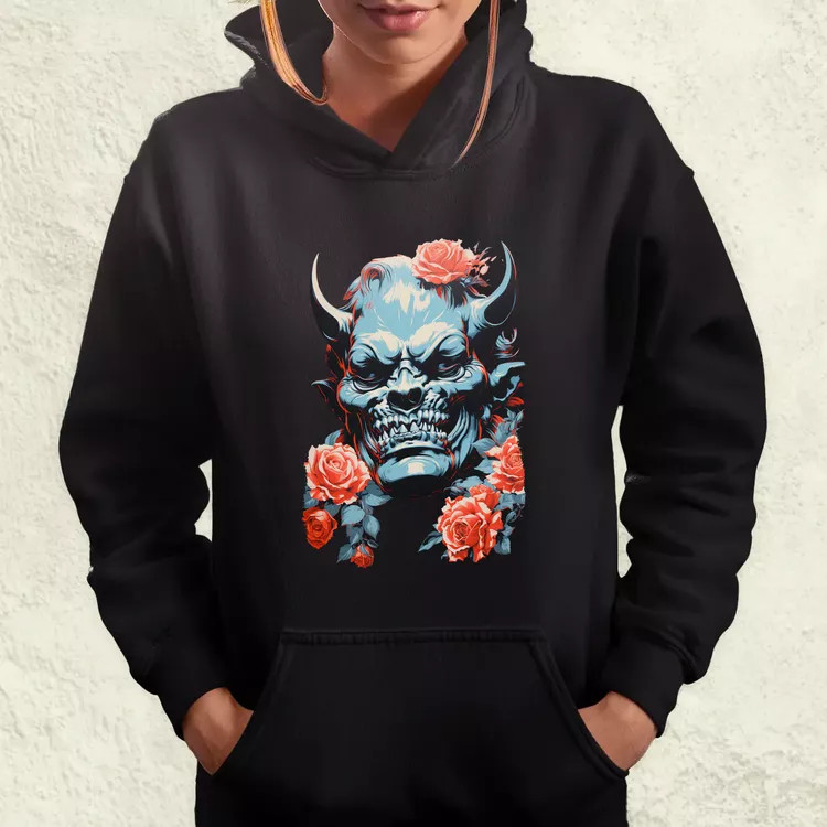 Pop art Hannya maszk v2 női pulóver