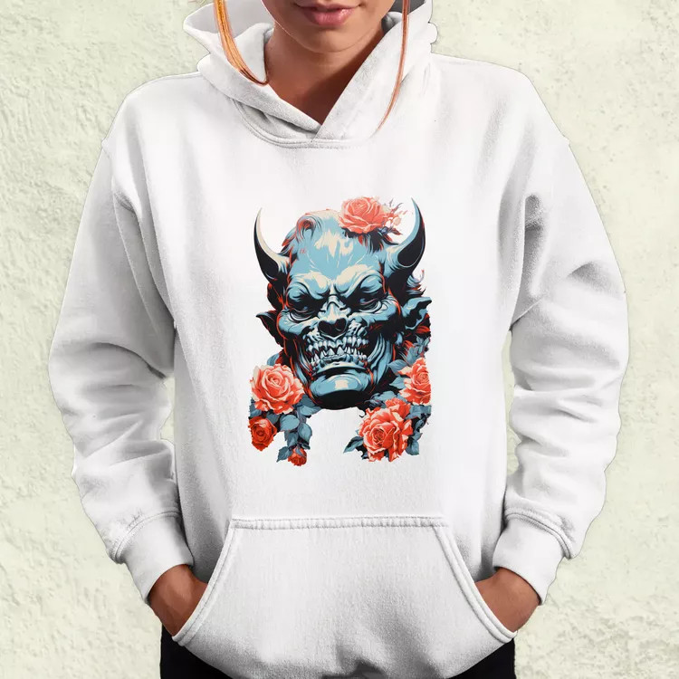 Pop art Hannya maszk v2 női pulóver