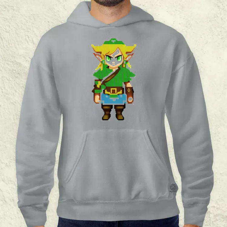 Pixelart Zelda férfi pulóver