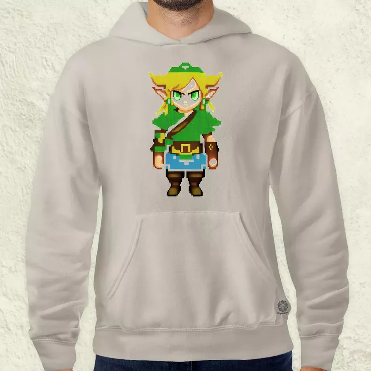 Pixelart Zelda férfi pulóver
